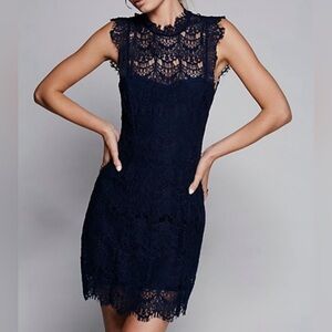 Free People Daydream dress in size small black lace body con dress